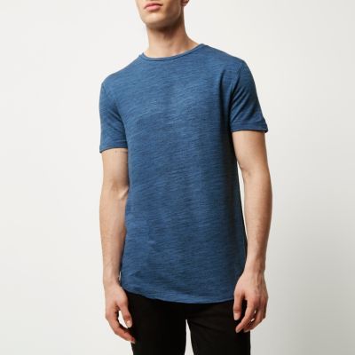 Blue longline t-shirt